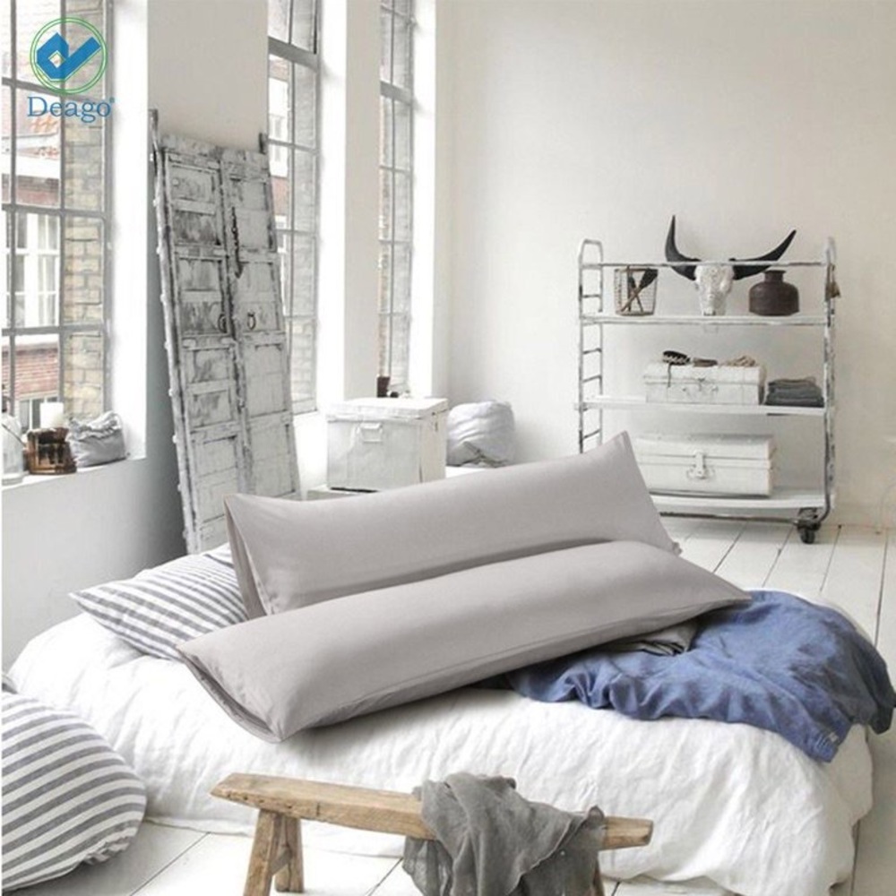 Grey/Purple Body Pillow Case